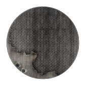 弾痕の背景が付いている金属 カッティングボード (正面)