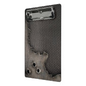 弾痕の背景が付いている金属 ミニクリップボード (アングル2)