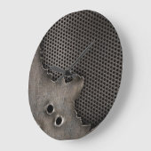 弾痕の背景が付いている金属 ラージ壁時計 (傾斜)