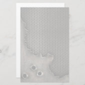 弾痕の背景が付いている金属 便箋 (正面/裏面)