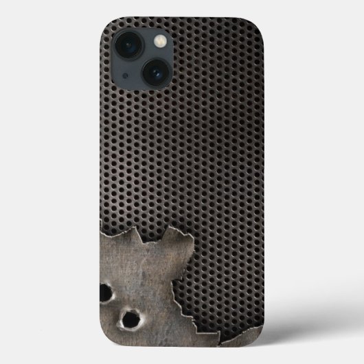弾痕の背景が付いている金属 Case-Mate iPhoneケース (裏面)