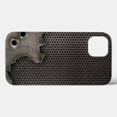 弾痕の背景が付いている金属 Case-Mate iPhoneケース (裏面 (横))