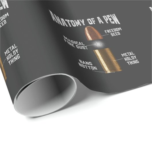 弾薬ピュー解剖おもしろい銃弾兵器 ラッピングペーパー (ロールコーナー)