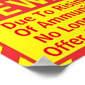 弾薬持ち主警告の狩猟用ユーモアの犠牲 ポスター (角)