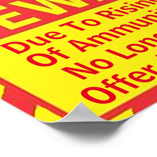 弾薬持ち主警告の狩猟用ユーモアの犠牲 ポスター (角)