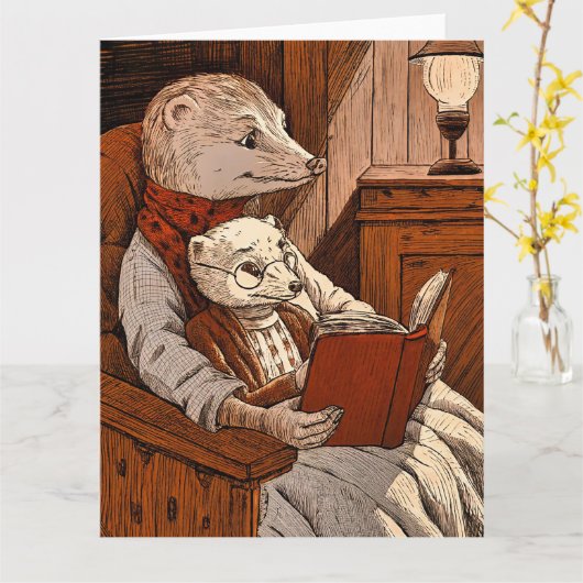 弾読は本だ カード (黄色い花)