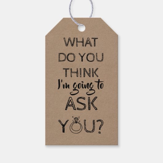 当ててみろ！ – 花嫁おもしろいの提案 ギフトタグ (正面)