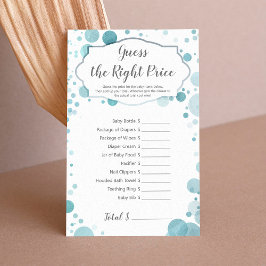 当て右の価格、ブルードット男の赤ちゃんシャワーゲーム