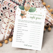 当て右プライスゲーム赤ちゃんシャワーテディベアカード 招待状