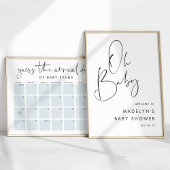 当ベビー到着日ベビーシャワーゲームポスター ポスター