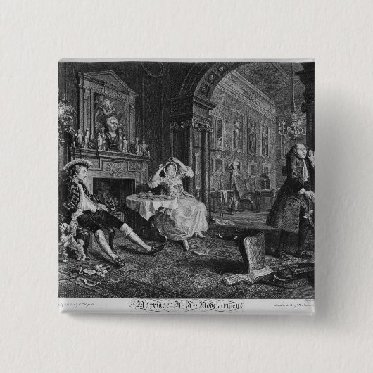 当世風の結婚 缶バッジ (正面)