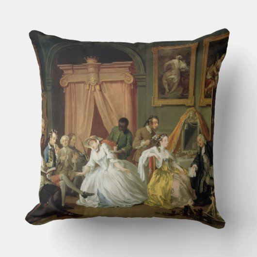 当世風の結婚: IV、Toilette、c.1743 (油 クッション (正面)