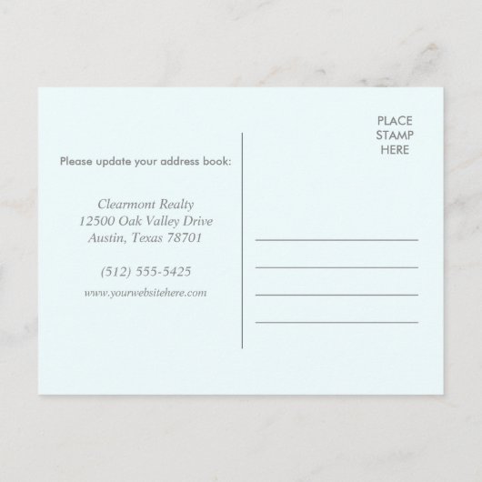 当事務所は新モダン住所を移転 案内ポストカード (裏面)