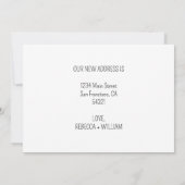 当店は移転しました。モダンな手書きのフォントでお伝えします 案内状 (裏面)