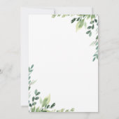 当店を移転しました。 ラスティック ウォーターカラー エベリーグリーン アナウンス 案内状 (裏面)