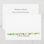 当店移転のお知らせ/新住所 , 水彩画のクリスマス 招待状 (正面/裏面)