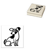 当惑した犬 ラバースタンプ (押印)