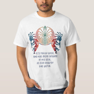 当惑のココペリ/人 + あなたの文字 Tシャツ