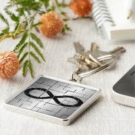 当惑の抽象デザインの無限記号 キーホルダー