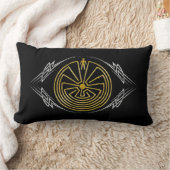 当惑-種族の金ゴールドの銀の人 ランバークッション (ブランケット)