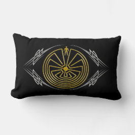 当惑-種族の金ゴールドの銀の人 ランバークッション