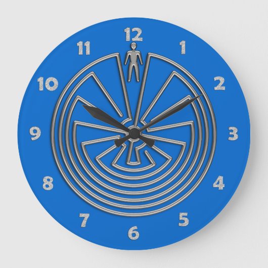 当惑-銀の人 ラージ壁時計 (正面)