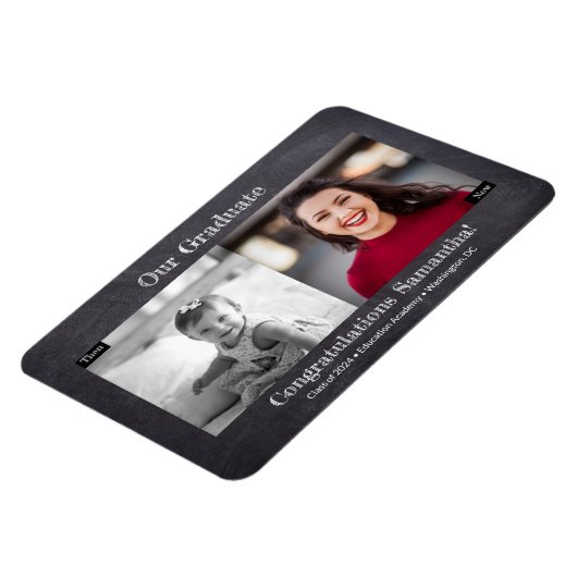 当時と現在 卒業写真 卒業 マグネット (左側)