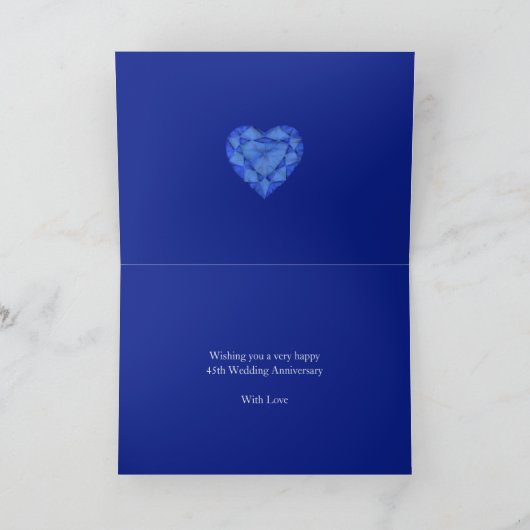 当時のサファ結婚イアの創立45周年の写真 カード (内部)