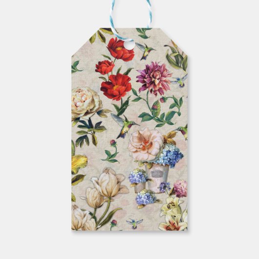 当時のビクトリアンフローラ水彩創造ギフト ギフトタグ (裏面)