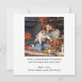 当時のミニマルなクリスマスには4人の家族がいた シーズンカード (裏面)