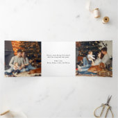 当時のミニマルなクリスマスには4人の家族がいた 三つ折りクリスマスカード (内部)