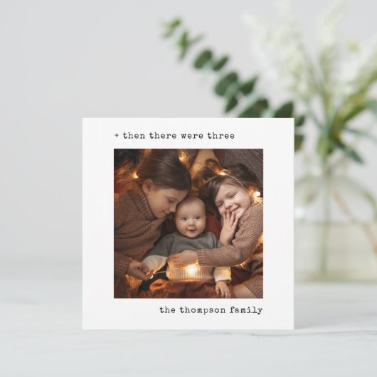 当時のミニマルなクリスマスは三人の家族だった シーズンカード (スタンド正面)