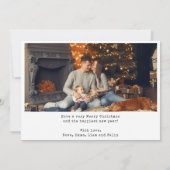 当時のミニマルなクリスマスは三人の家族だった シーズンカード (裏面)