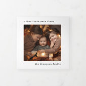 当時のミニマルなクリスマスは三人の家族だった 三つ折りクリスマスカード (カバー)