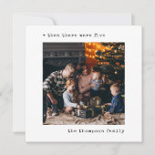 当時のミニマルなクリスマスは5人の家族だった シーズンカード (正面)