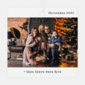 当時のミニマルなクリスマスは5人の家族だった メタルオーナメント (正面)