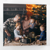 当時のミニマルなクリスマスは5人の家族だった 三つ折りクリスマスカード (内部最初)