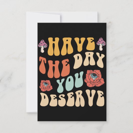 当然の日を過ごすやる気を起こさせる サンキューカード (正面)