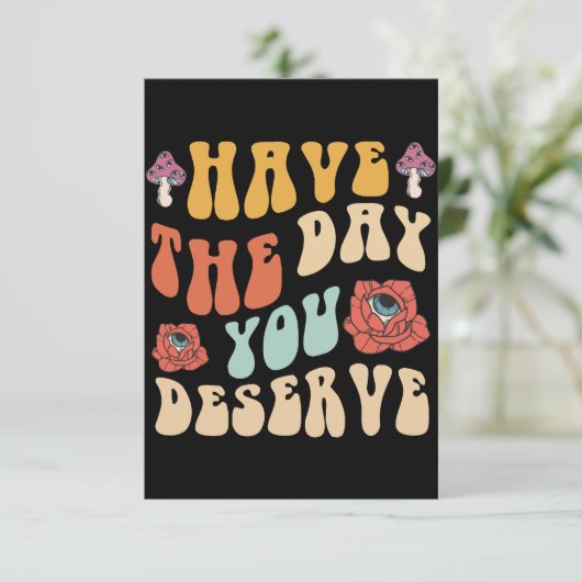 当然の日を過ごすやる気を起こさせる サンキューカード (スタンド正面)