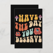 当然の日を過ごすやる気を起こさせる サンキューカード (正面/裏面)