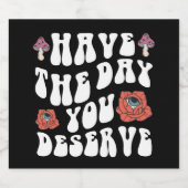 当然の日を過ごすやる気を起こさせる スパークリングワインラベル (シングルラベル)