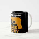 当然私は責任があります、しました火炎信号銃を言うために ツートーンマグカップ (正面右)