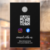 当社とつながる Instagram Facebook ソーシャルメディア QR ウィンドウサイン (シート2)