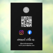 当社とつながる Instagram Facebook ソーシャルメディア QR ウィンドウサイン (シート3)
