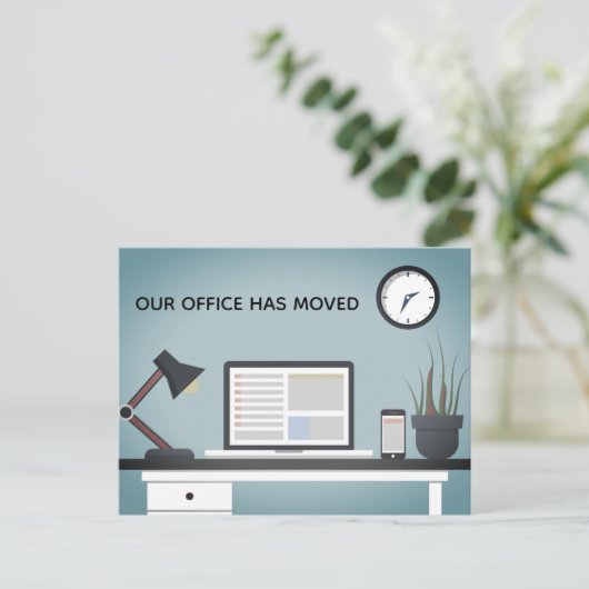 当社のオフィスがAddress Deskのビジネス変更を移転 案内ポストカード (スタンド正面)