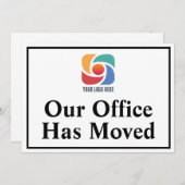 当社のオフィスはビジネスはっきりしたロカスタムゴを移行 案内状 (正面/裏面)