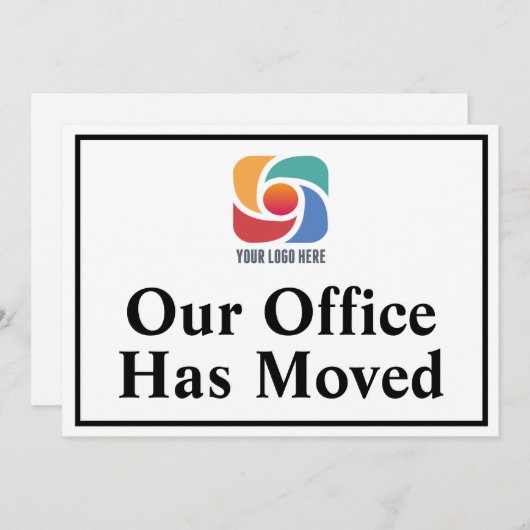 当社のオフィスはビジネスはっきりしたロカスタムゴを移行 案内状 (正面/裏面)