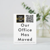 当社のオフィスはビジネスロゴQRコードを移動 ポストカード (スタンド正面)