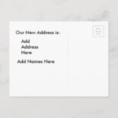 当社のオフィスは移動中でビジネスに関する発表 案内ポストカード (裏面)