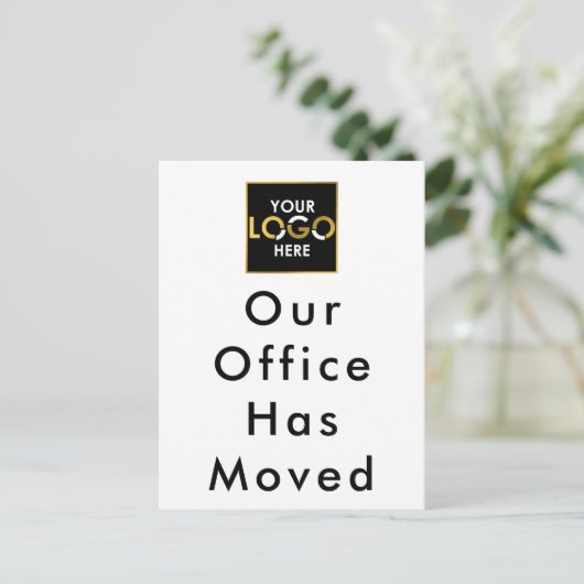 当社のオフィスはBusiness Logoメモを移動 ポストカード (スタンド正面)